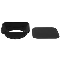 haoge lh s35b square metal lens hood shade with cap for sony t fe 35mm f2 8 za sel35f28z and t fe 55mm f1 8 za sel55f18z lens