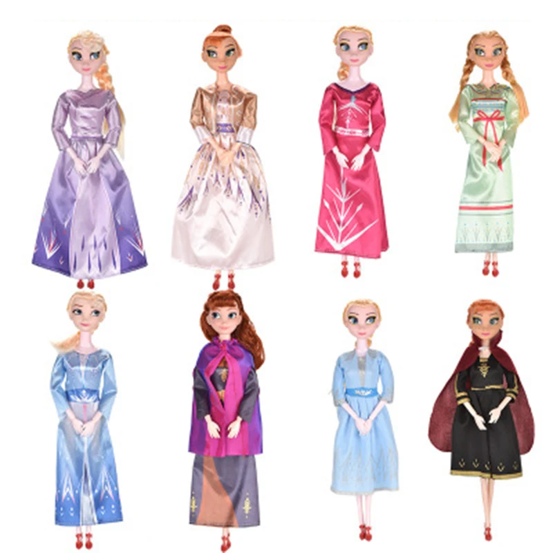 New Disney Frozen 2 Anna Elsa doll 11 Inch Fashion Moveable Joints Big Doll Girls Birthday Christmas Gifts Toys For Children|Игровые