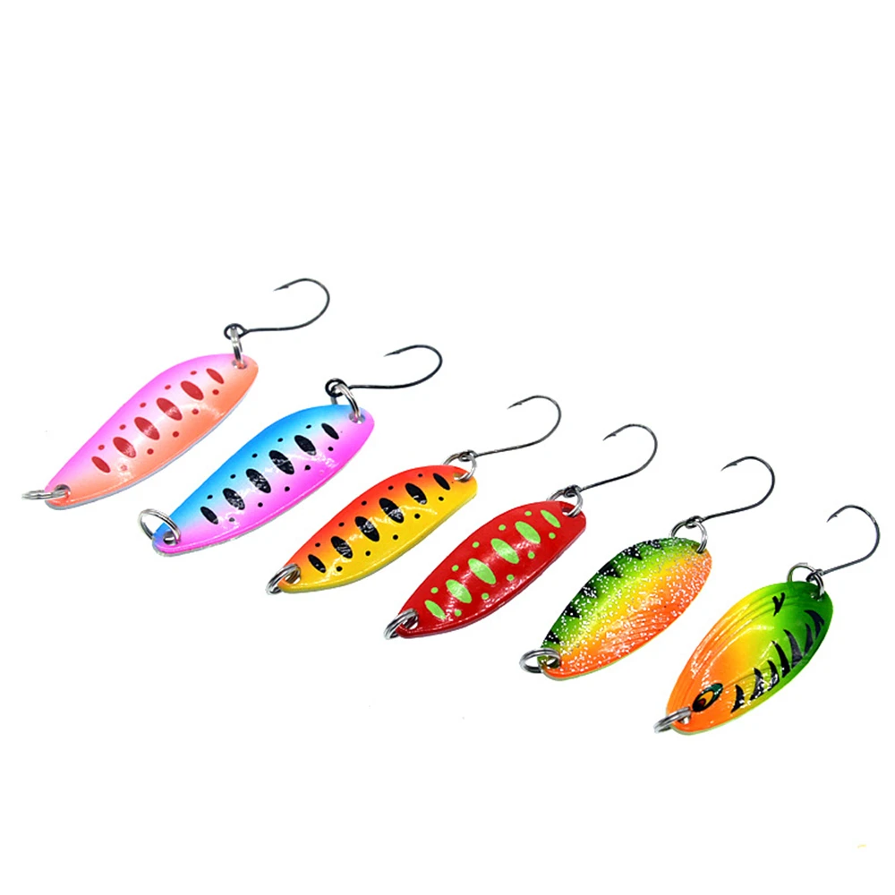 Olta 6 шт./компл. форель ложка Рыбалка Искусственные Блестки для карпа рыболовные