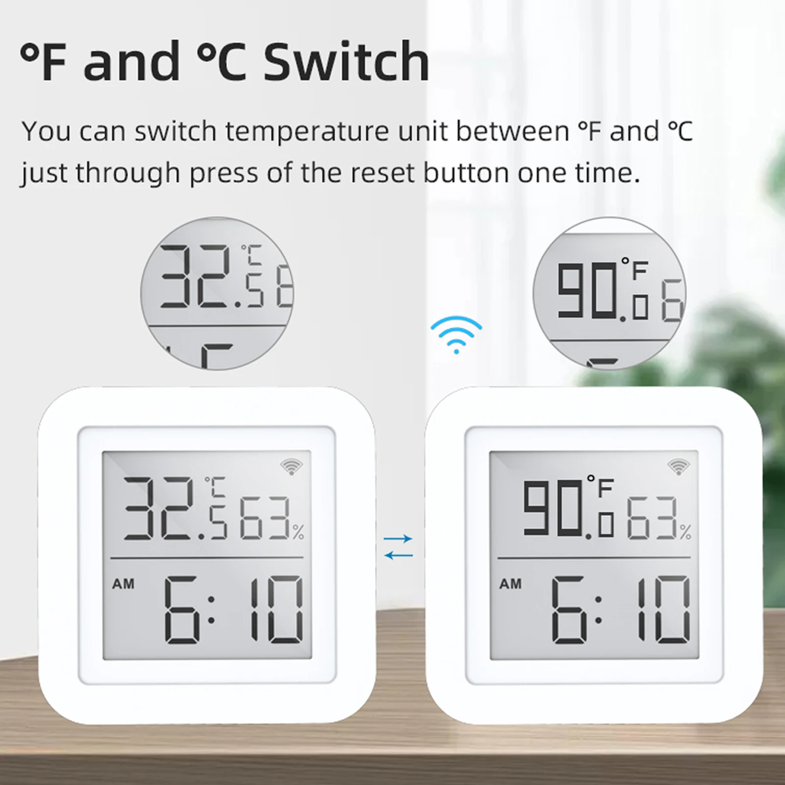 

Tuya WiFi USB Power Intellgient Sensors / Switch Time/Temperature/Humidity Linkage Sensors Compatible with Alexa Google Home