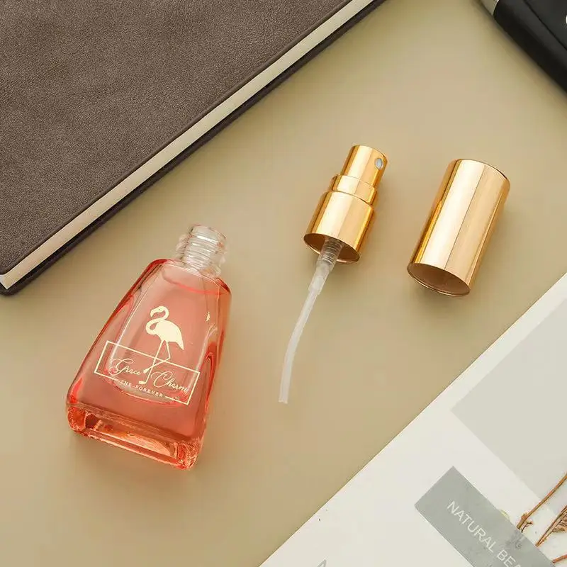 

New 10ML Triangle Semi-transparent Color Glass Perfume Bottle 100PCS/LOT