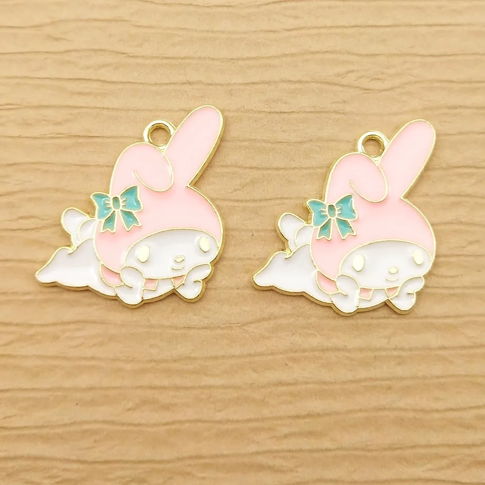

10pcs 24x25mm Enamel Cartoon Charms for Jewelry Making Earring Pendant Bracelet Necklace Accessories Craft Supplies Diy Findings
