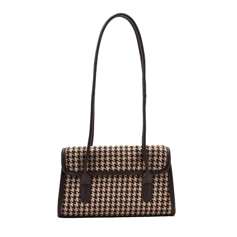 

Lattice Pattern Small Shoulder Bags For Women 2021 Casual PU Leather Underarm Bags Female Handbags Bolsa Feminina