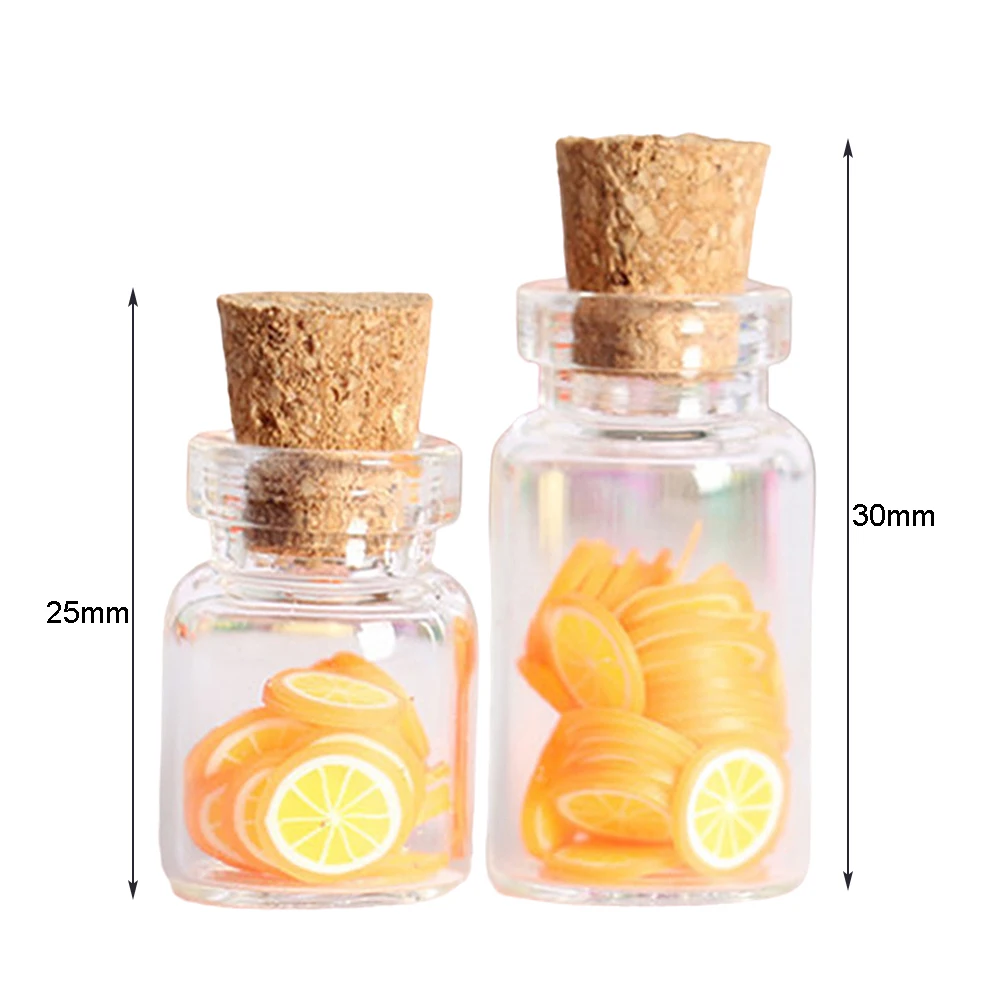 

6Pcs Dollhouse Miniature Simulation Mini Fruit Jar Creative Earring Accessory