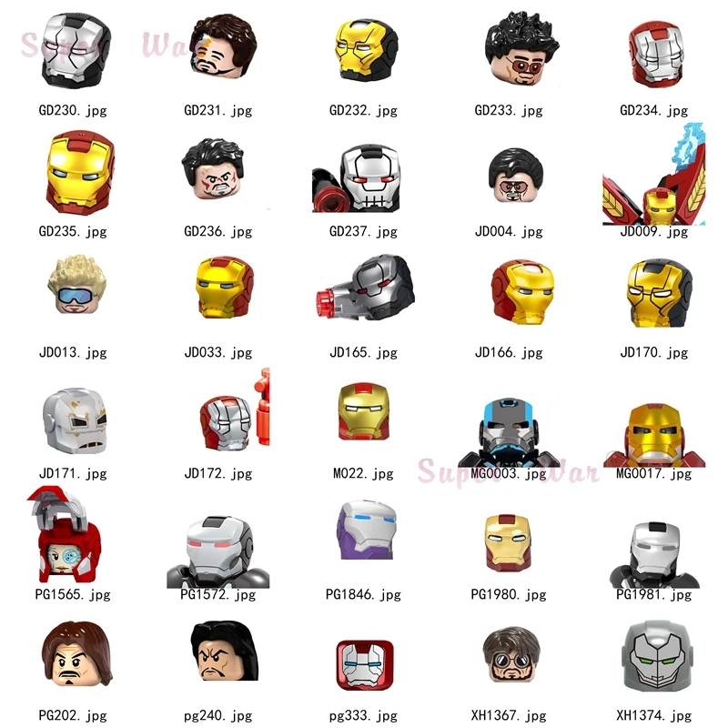 

Single Figures Head accessories Building Blocks toys children Series-037