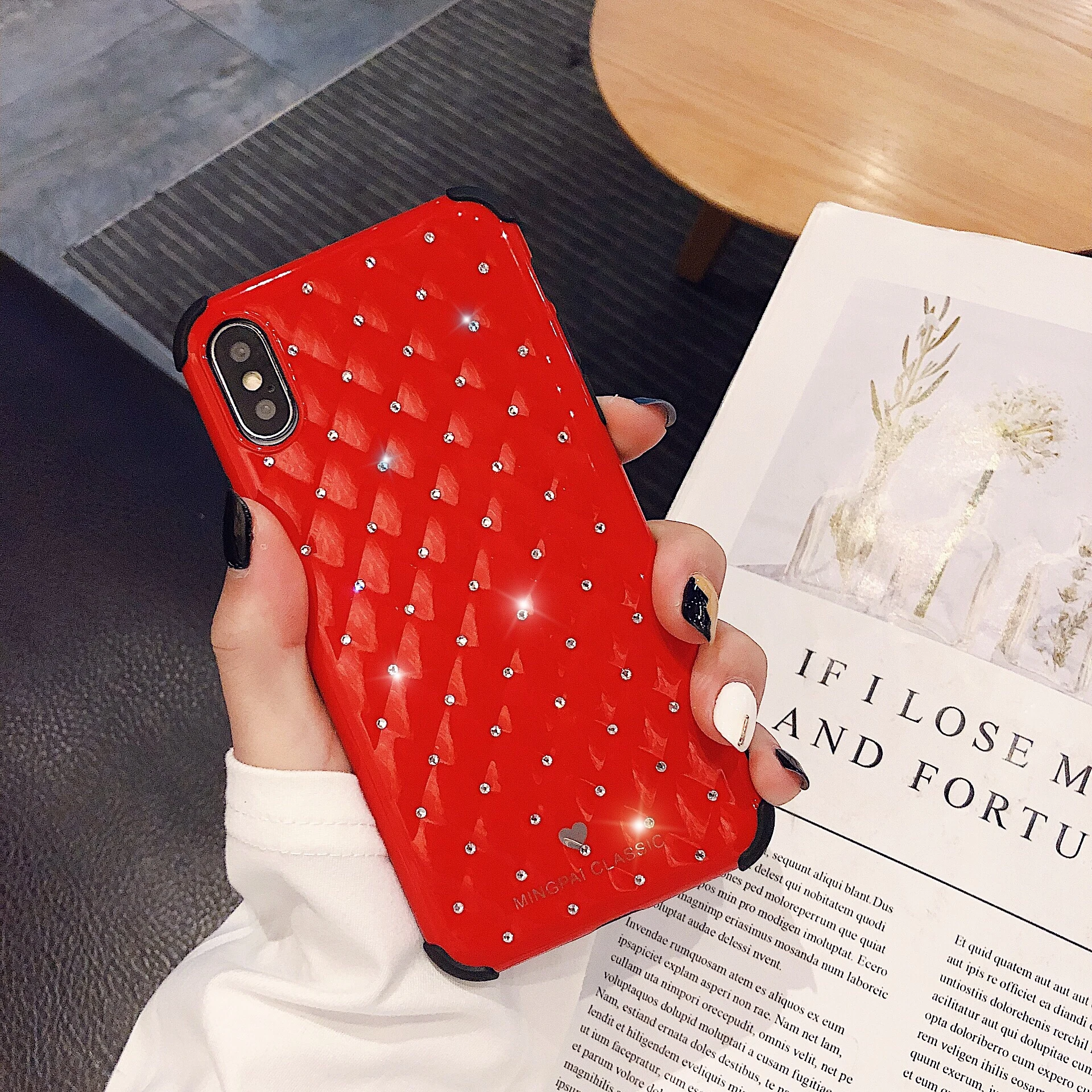 Модный чехол с драгоценными камнями для телефона, чехол для iPhone X XS XR XS Max 8 7 6 6S Plus, прозрачная защитная задняя крышка ТПУ чехол