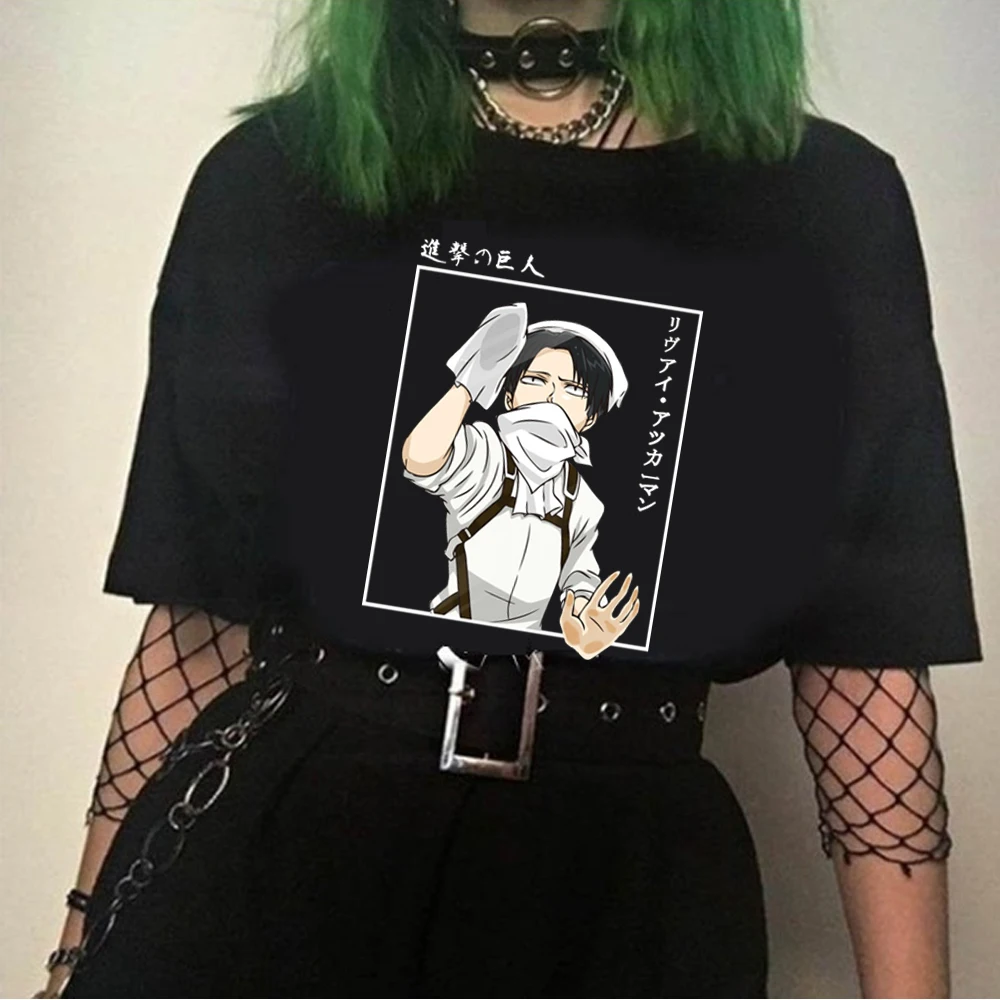 Лидер продаж 2020 футболка из аниме атака на Титанов Женская забавная графическая