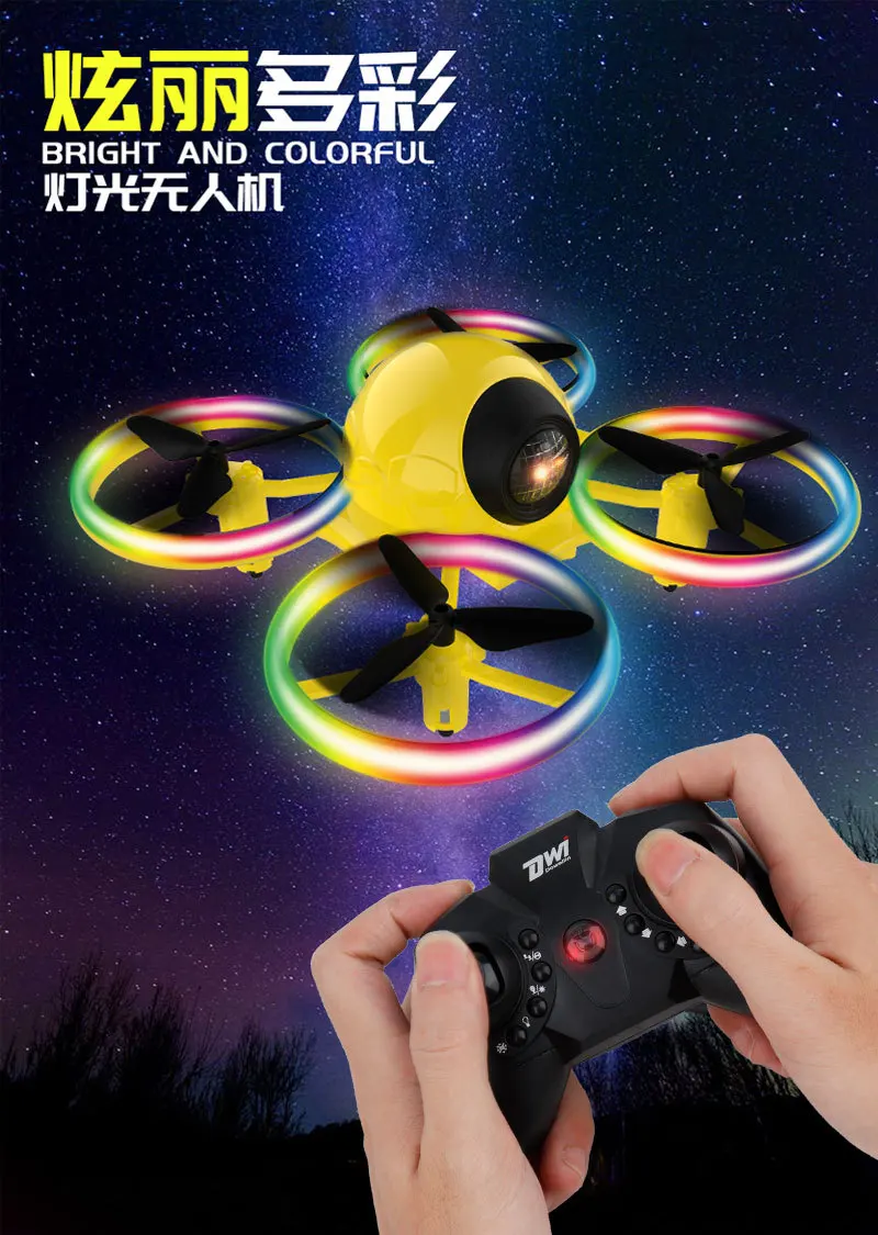 Mini Drone Remote control Quadrocopter RC Helicopter 2.4G Gyro drones With Headless Mode Lights Shine | Игрушки и хобби