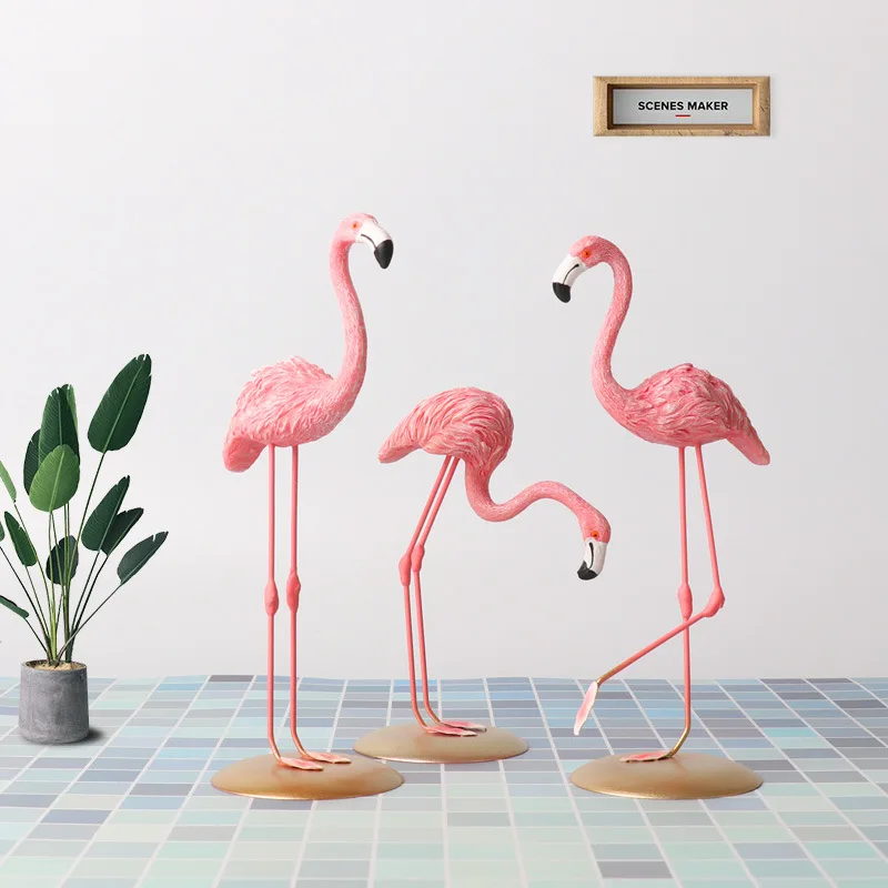 Розовый фламинго из смолы Fypo ремесло домашний декор фото реквизит фигурка для