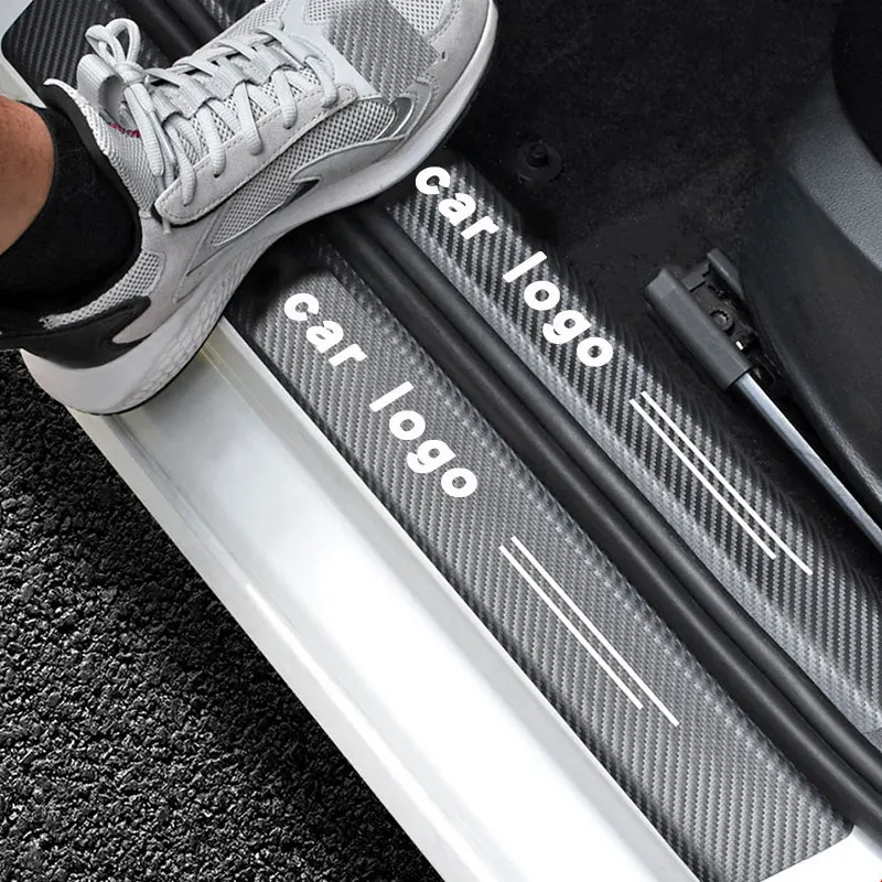 

Car Door Sill Leather Decals Trunk decorative stickers For seat leon ibiza Alhambra Exeo Altea Arona Ateca Mii IBL Accessories