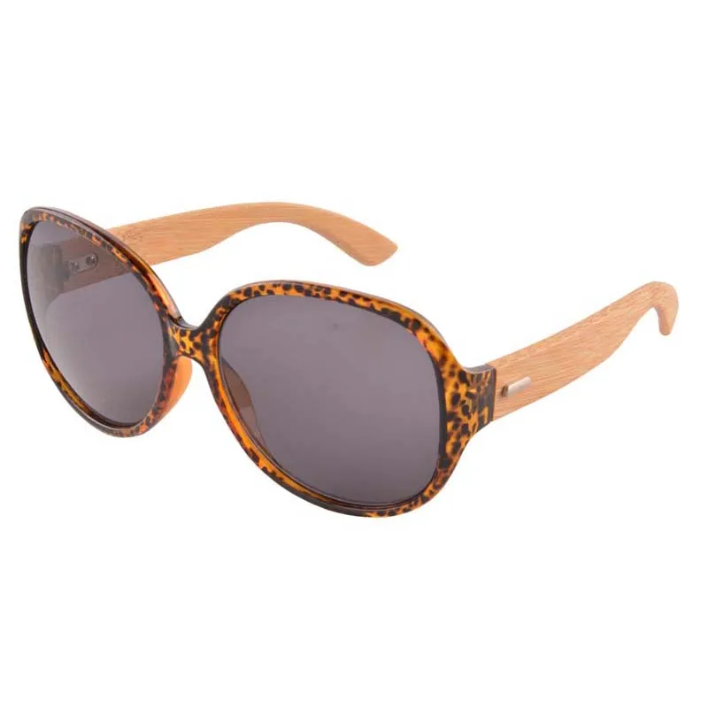 UOOUOO большие круглые оправы Солнцезащитные очки с деревянной оправой для
