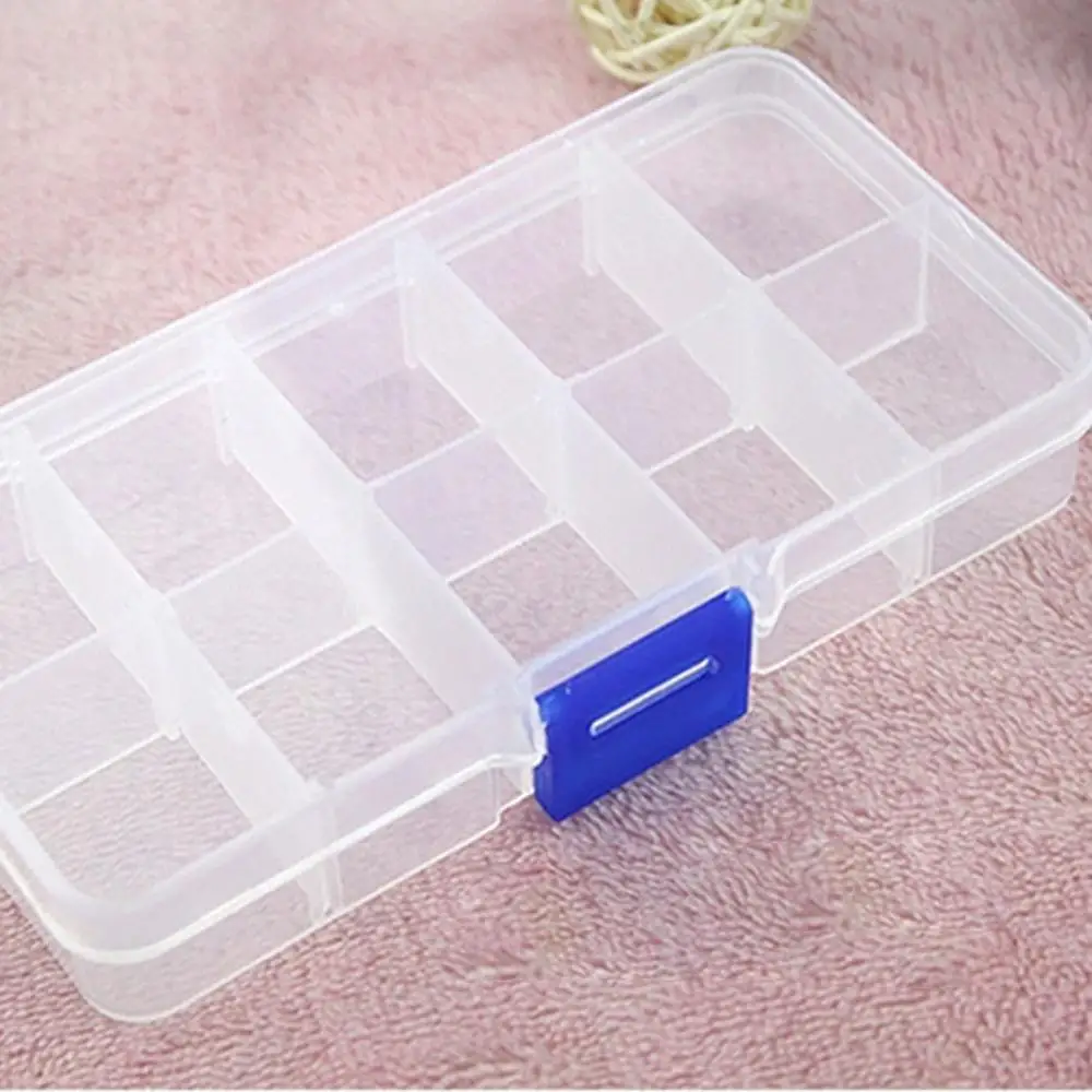 

10/18/24 Grids Compartments Plastic Transparent Organizer Jewel Bead Case Cover Container Storage Box for Jewelry Pill dropship