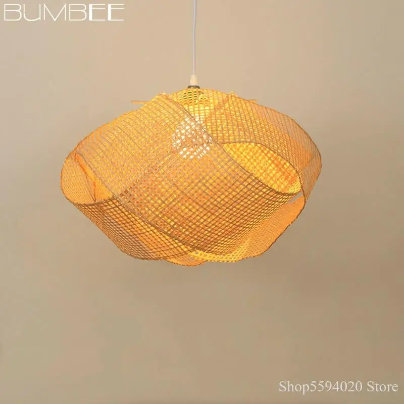 

Chinese Style Bamboo Chandelier Lights Zen Tea Room Restaurant Hanglamp Lighting Living Room Bedroom Decor Home Led Lighting