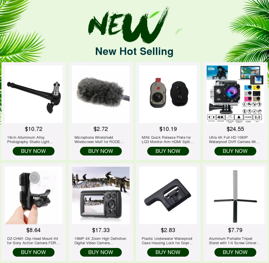 Гибкий мини-штатив Octopus Stand Gorilla Pod 1/" для Gopro Hero camera Phone полная гибкость из жесткого пластика черного цвета