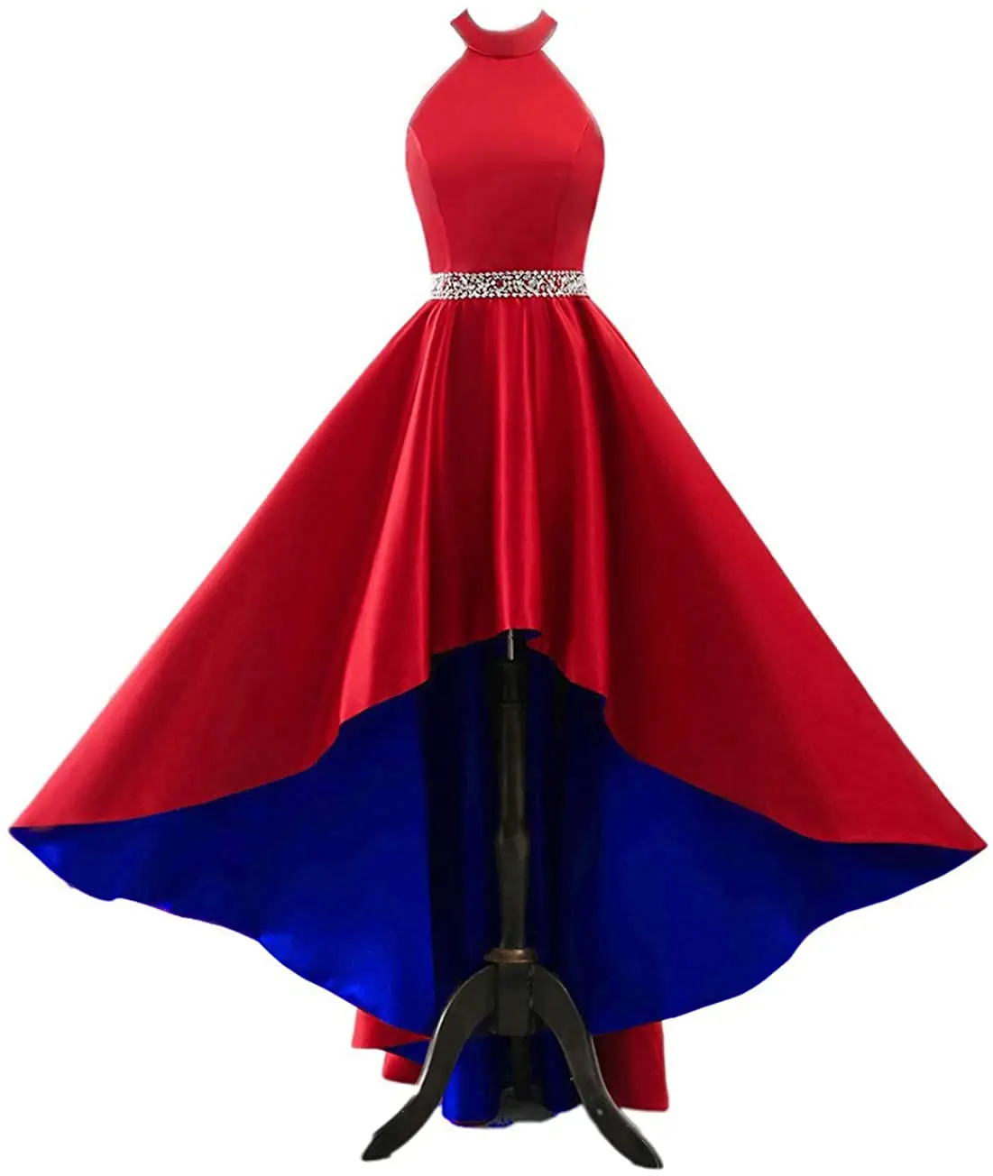 Выпускные платья с лямкой на шее длинное вечернее платье бусинами высокие и