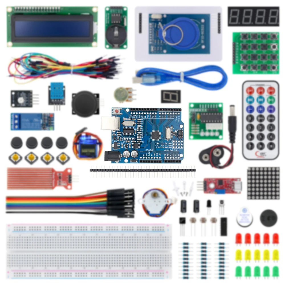 Стартовый набор для Arduino UNO R3 RFID Обучающий в розничной коробке электронный