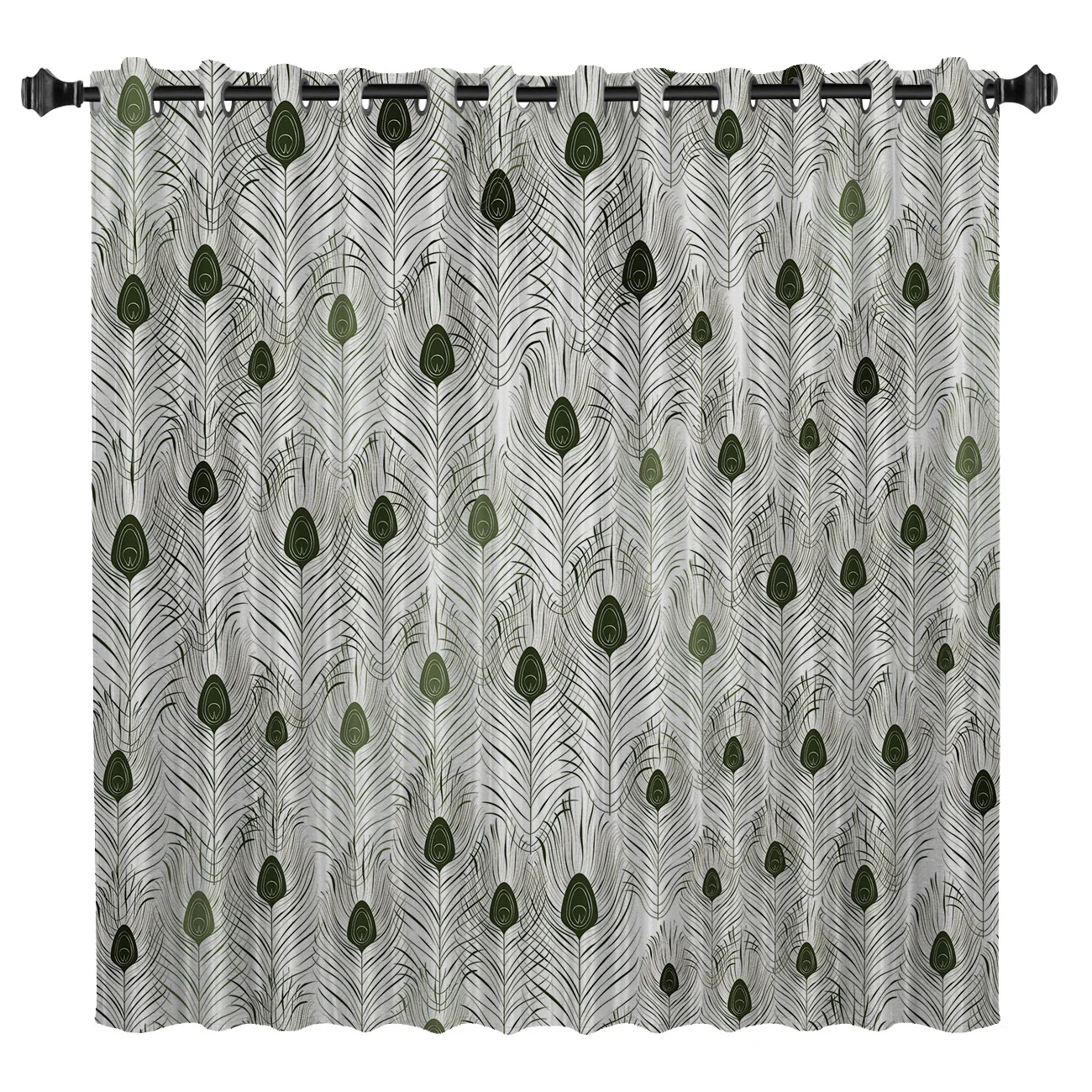 Занавески на окна с изображением перьев павлина занавески для комнаты большие