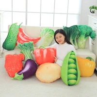 creative simulation vegetable fruit pillow cushion vegetable plush dolls potato broccoli cabbage pea pepper plush toy for home