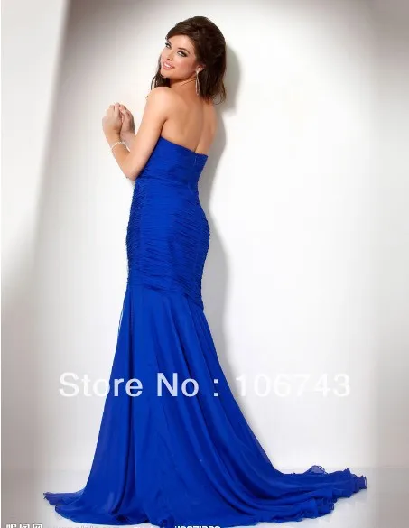 

free shipping 2018 new design vestido de festa Formales fishtail Elegant besded blue girl party gown bridesmaid Dresses