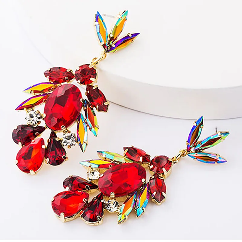 Новинка 2020 Лидер продаж модные висячие серьги ZHINI с кристаллами для женщин