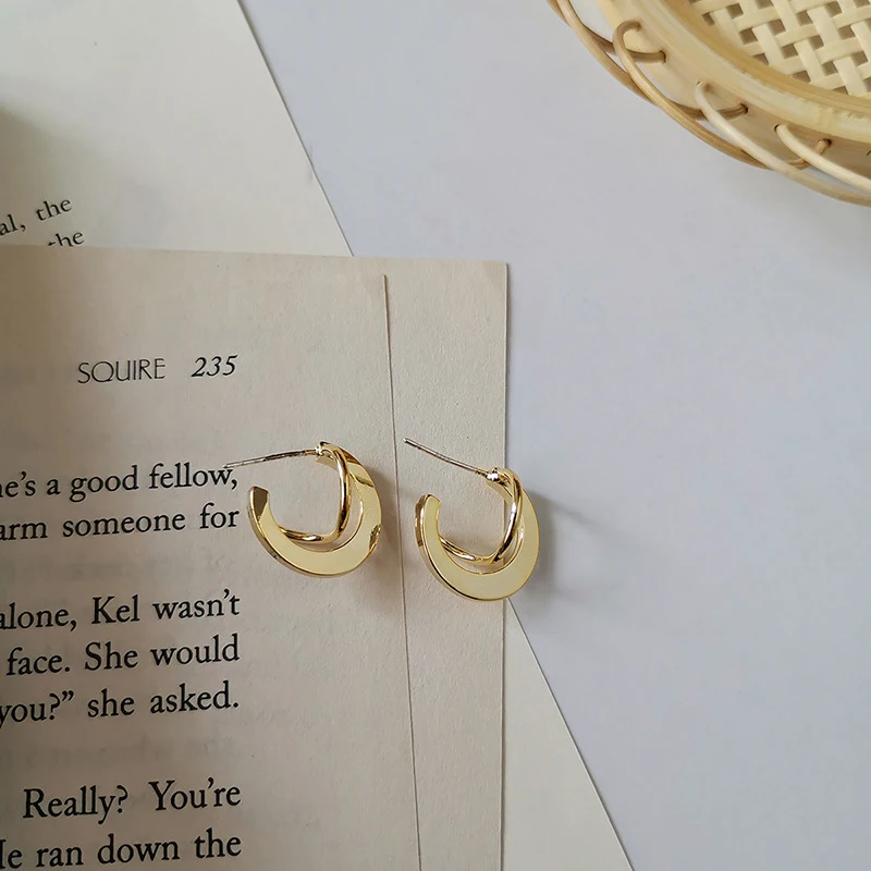 Матовые золотистые и Серебристые маленькие серьги ins в форме сердца для девочек