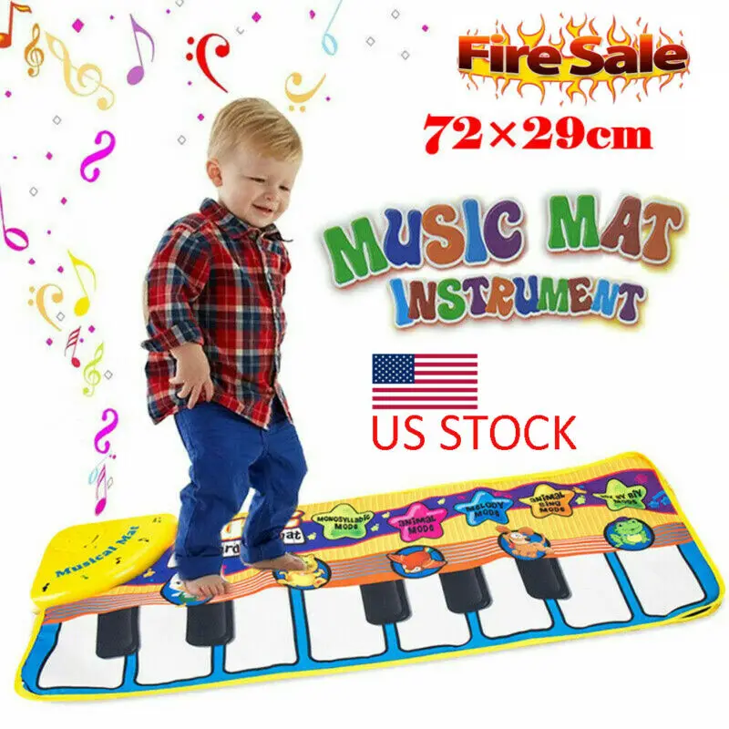 2020 детский музыкальный игровой коврик для пианино развивающие животные