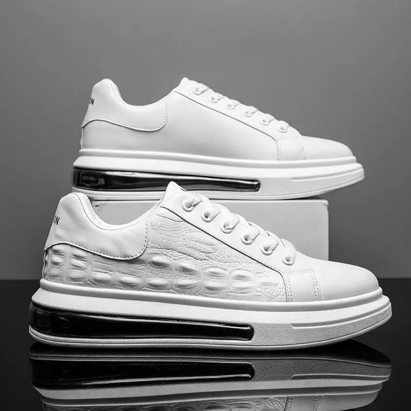 

Mens Shoes Spring New Style Vulcanize Shoes Fashion Casual Sports Shoes Men's White Black Lace-up Platform Shoes Tenis Masculino