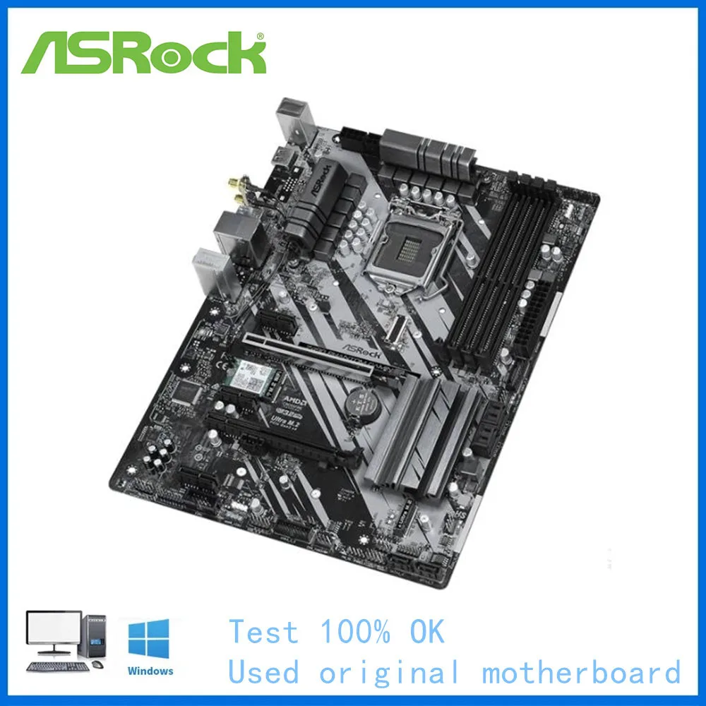 Материнская плата для компьютера ASRock Z490 Phantom Gaming 4/ac LGA 1200 DDR4 десктопная