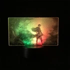 Двухцветная светодиодная лампа с дистанционным управлением атака на Титанов, Levi  Ackerman, японское аниме манга, двухцветная трехмерная лампа для детей