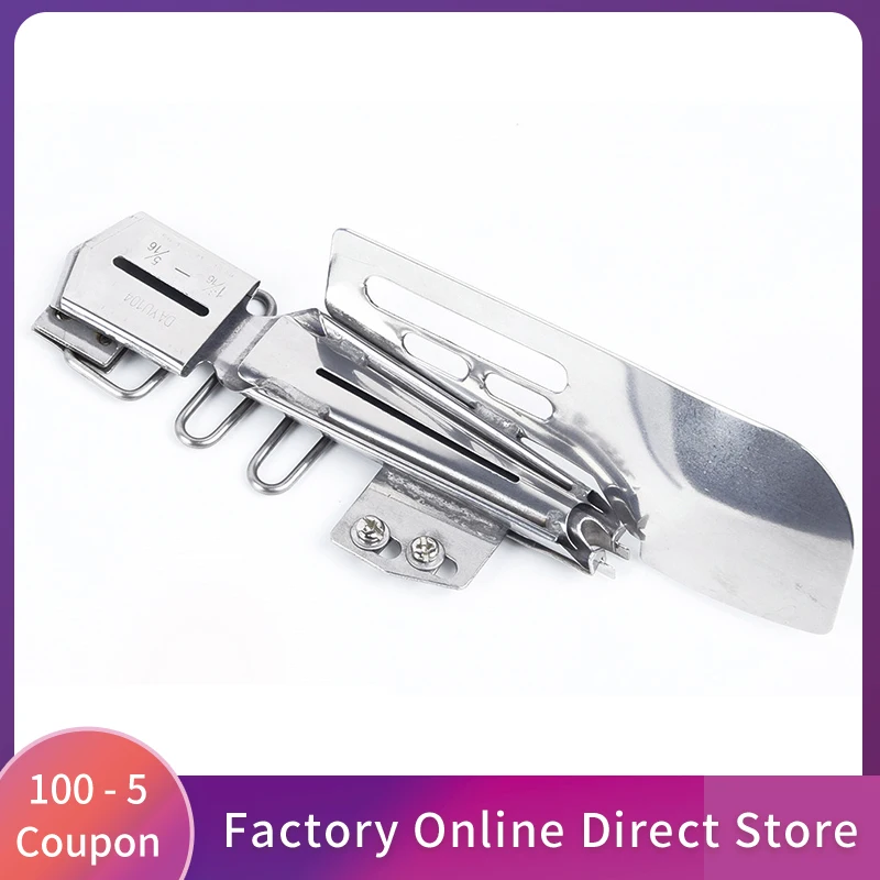 

Cover Stitch Double Fold Edge Binder Attachment Folder For Janome Coverpro/Elna W600 Series Sewing Accessories Stretched