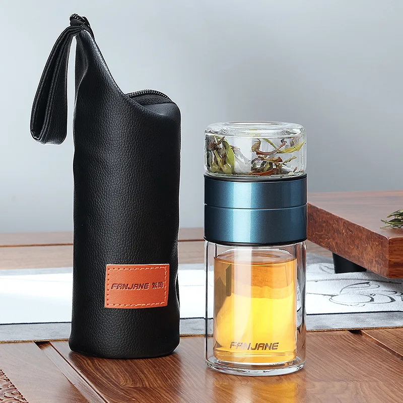 Новая стеклянная бутылка для воды и чая KAXIFEI небольшой стакан из нержавеющей