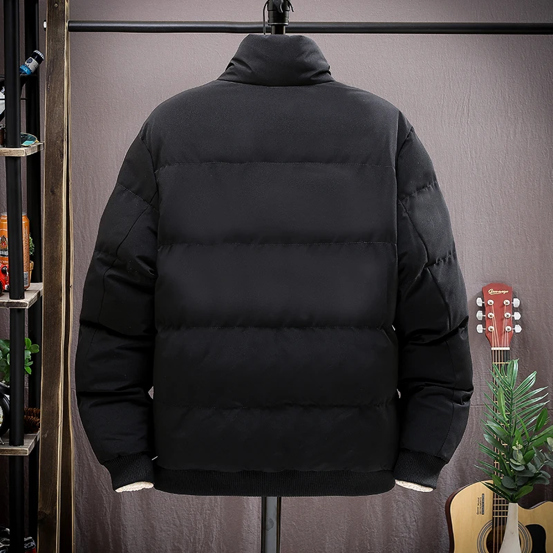Men Oversize Thicken Jacket Short Cotton Coats Streetwear Jackets Parka Harajuku Winter Down Jacket Cargo Coat Outwear White 5XL