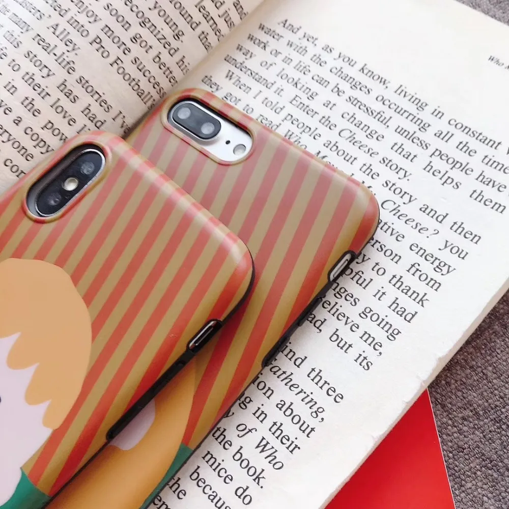 Роскошный брендовый Мягкий силикон imd чехол для iPhone 7 Plus XR X 10 XS Max 6 6S 8 милая девушка