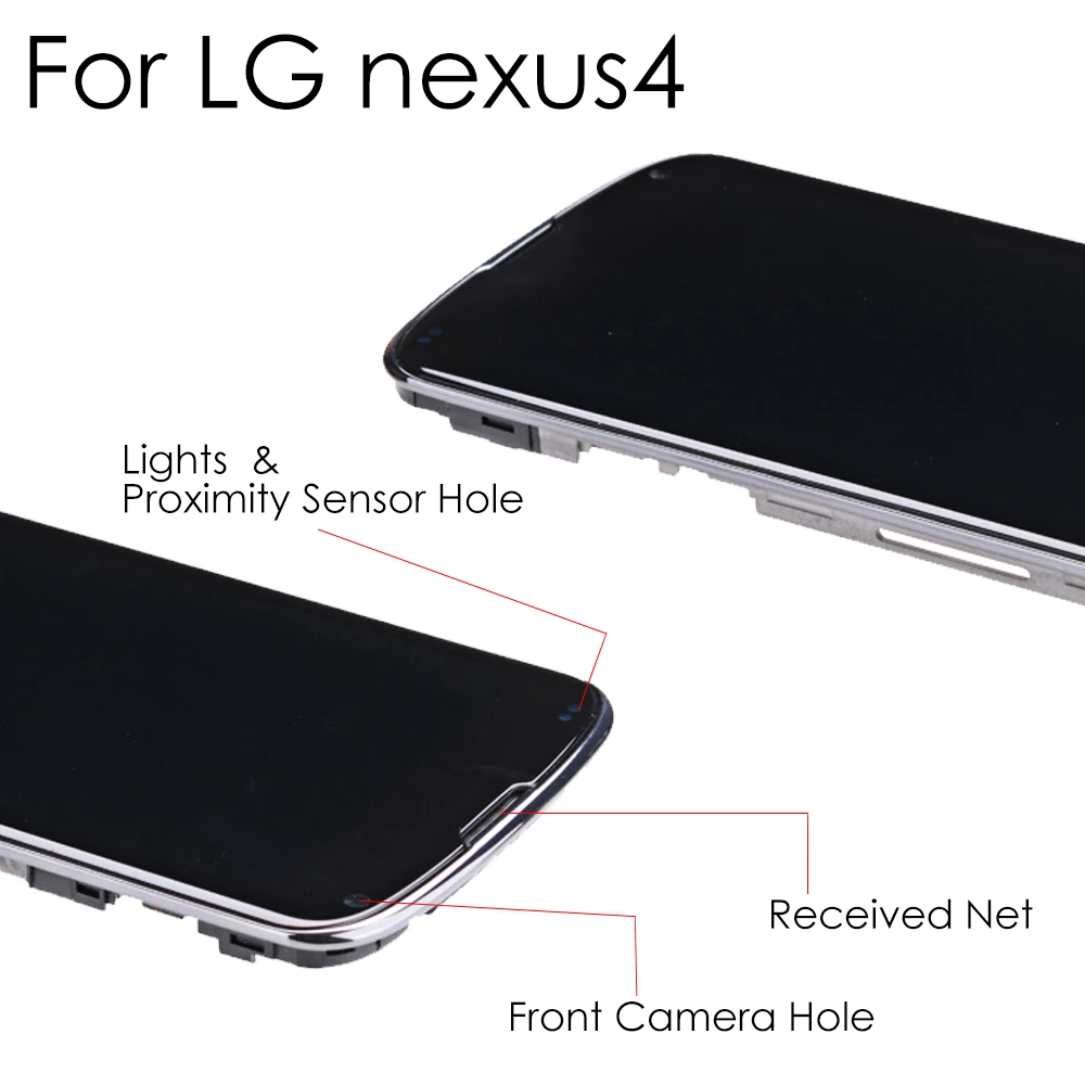 4 7 &quotдля LG Optimus Google Nexus ЖК дисплей сенсорный экран с рамкой дигитайзер для E960 Nexus4
