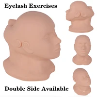 double sided mannequin for eyelashes dummy for eyelash mannequin silicone lashes practice head mold double sided eyelash set