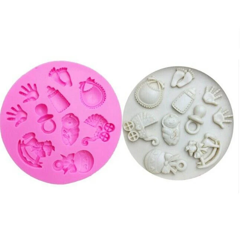 Силиконовая форма для детского торта с принтом рук и ног | Дом сад