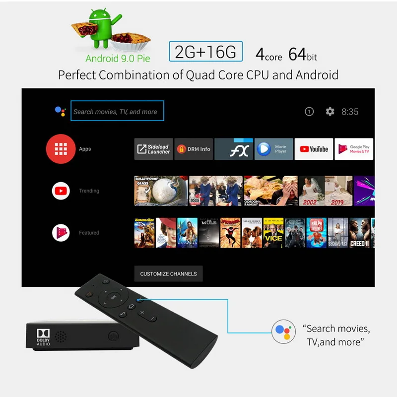 ТВ-приставка MECOOL KM8 A Android 9 0 2 ГБ 16 BT4.0 4K 4G Wi-Fi Smart TV Box медиаплеер | Электроника