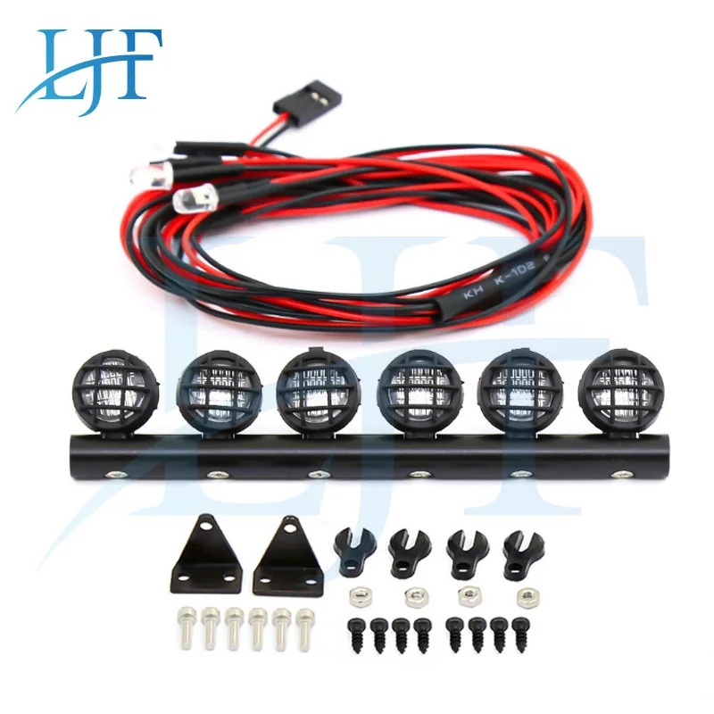 4/6 круглый светодиодный светильник для 1:18/1:24 WPL RC Гусеничный пульт дистанционного