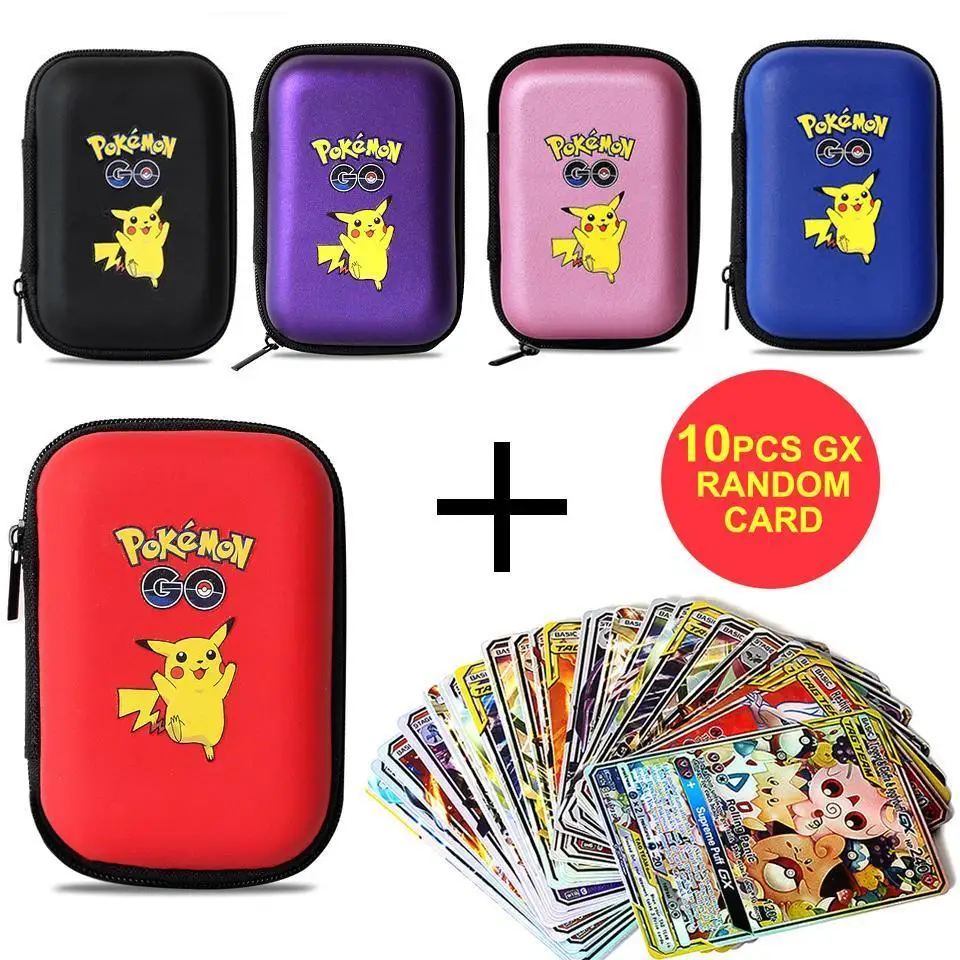 Tarjetas de juego de Pok&eacute;mon Pikachu, soporte de tarjetas de 60 capacidad, funda r&iacute;gida para &aacute;lbum, tarjetero, caja de almacenamiento para auriculares, regalos de navidad-5