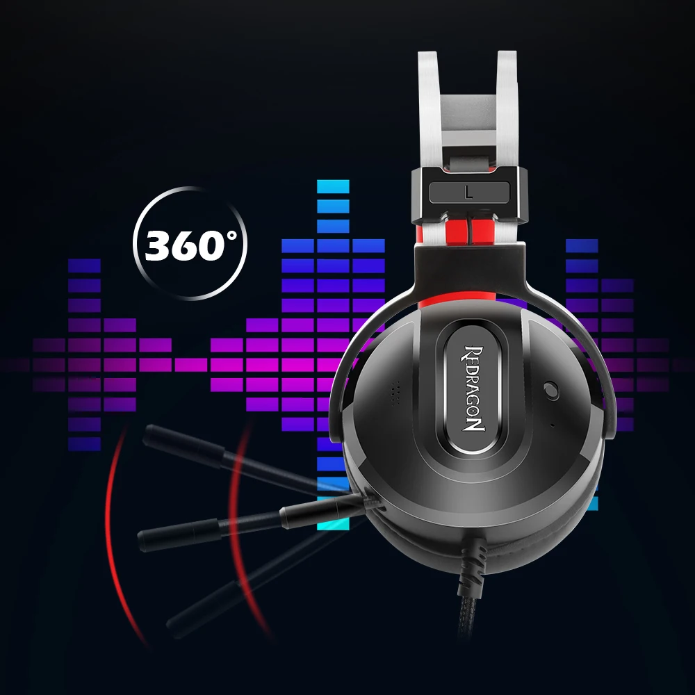 Redragon LADON H990 игровая гарнитура 7,1 USB Surround PRO проводная компьютерная гарнитура наушники с микрофоном для MAC PC ноутбука PS4