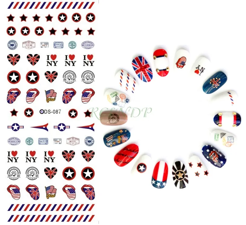 Водные Наклейки для дизайна ногтей все украшения слайдеры перо клей дизайн