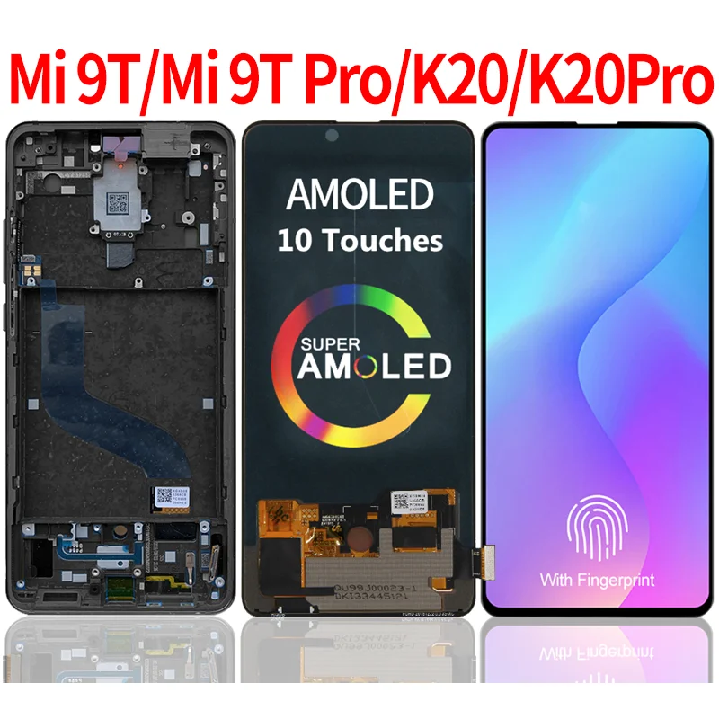 

ЖК-дисплей AMOLED 6,39 ''для Xiaomi Mi 9T Pro, сенсорный экран с дигитайзером в сборе Mi 9t, ЖК-дисплей для Xiaomi Redmi K20 / K20 Pro