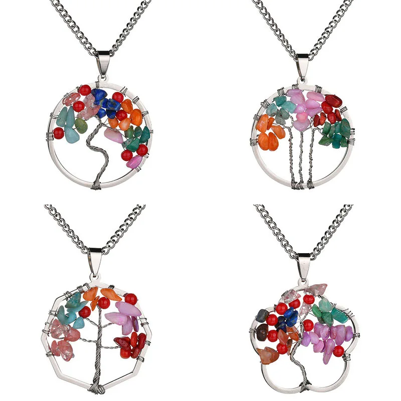 7 Чакра Ювелирные изделия Радуга натуральный камень Бусины обёрточная бумага