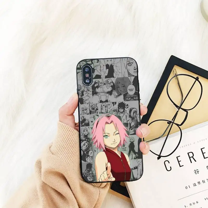 

FHNBLJ naruto sakura Phone Case For iPhone 11 8 7 6 6S Plus X XS MAX 5 5S se 2020 11 12pro max iphone xr case