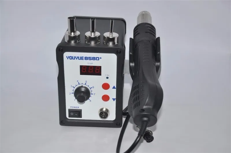 B Высокое качество Youyue 858D+ Горячий Воздушный пистолет ESD паяльная станция светодиодный цифровой паяльной станции 700 Вт нагреватель пистолет Обновление от 858D - Цвет: B