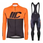MCIPOLLINI 2021 велосипедная одежда зимняя теплая флисовая Мужская трикотажная одежда с длинным рукавом для езды на велосипеде на открытом воздухе