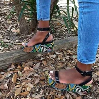 2020 fashion platform shoes woman sandals open toe sandals colorful ladies summer shoes ankle buckle woman sandals size plus