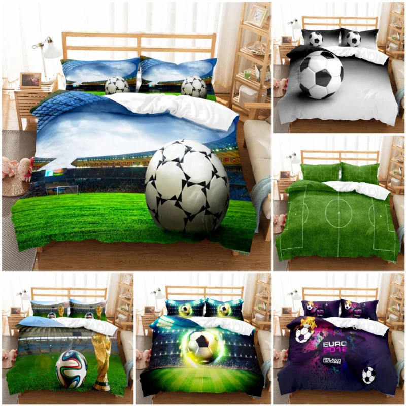 

3D Football Bedding Set Printing Pillowcase Quilt Cover Soccert Duvet Covers Sets Home Textiles Full Size Comforter Set