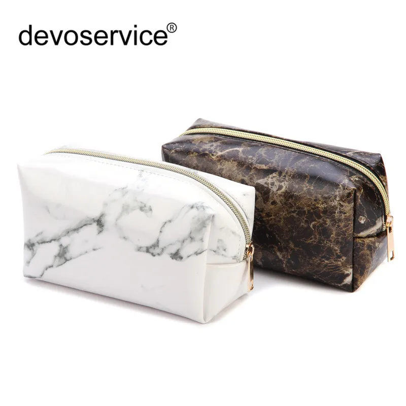 Новый PU мраморный узорчатый карандаш сумки многофункциональная ручка сумка