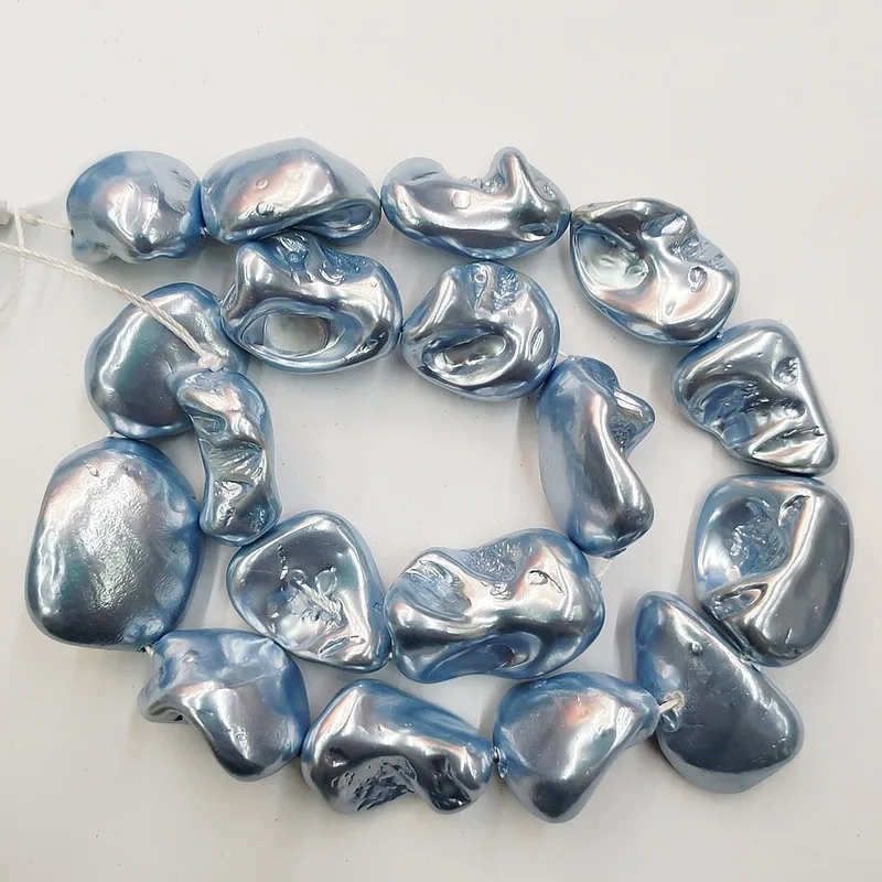 

Natural Shell Loose Beads Irregular Shape Colorful 20*26mm Beaded Handmade DIY Necklace Pendant Jewelry Accessories